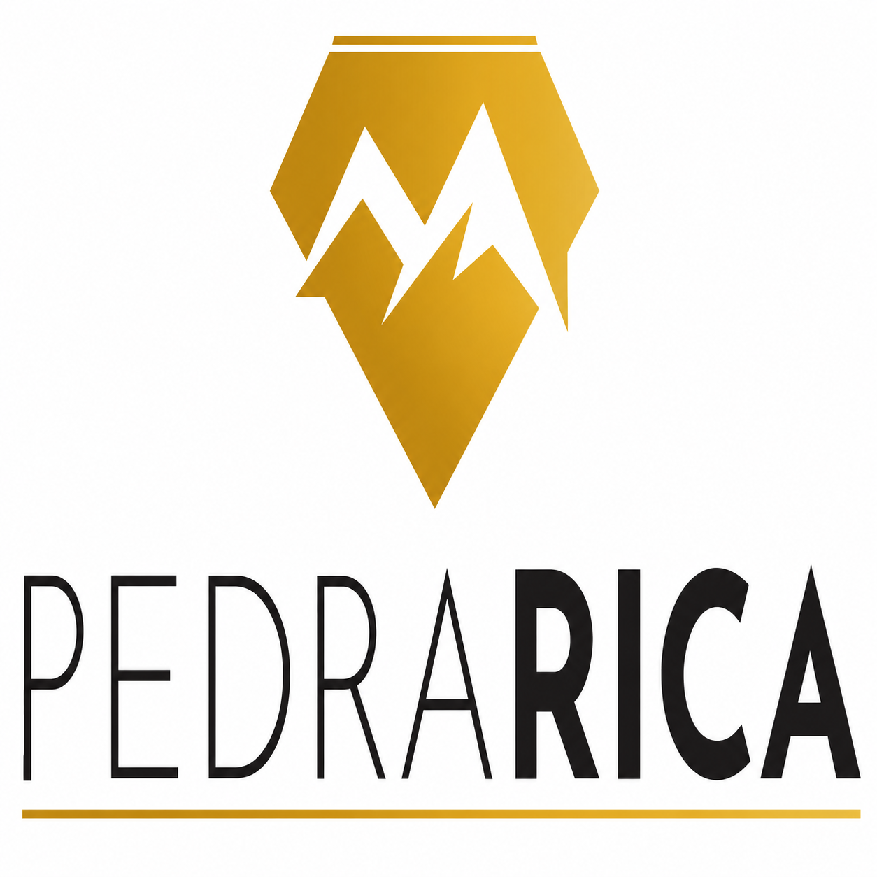 Logo da marca Pedra Rica, registrada com A Dama das Marcas