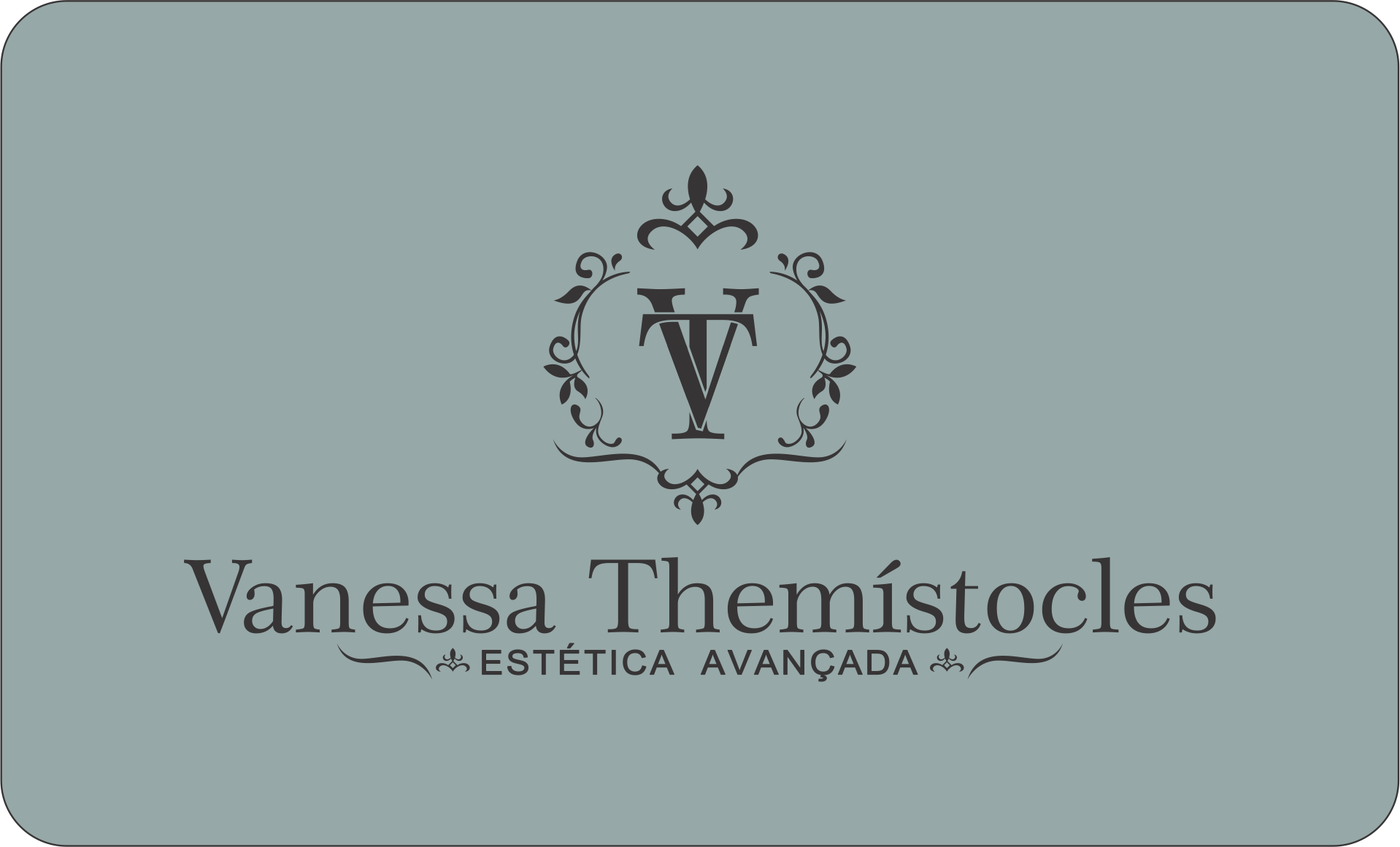 Logo da marca Vanessa Estética Avançada, registrada com A Dama das Marcas