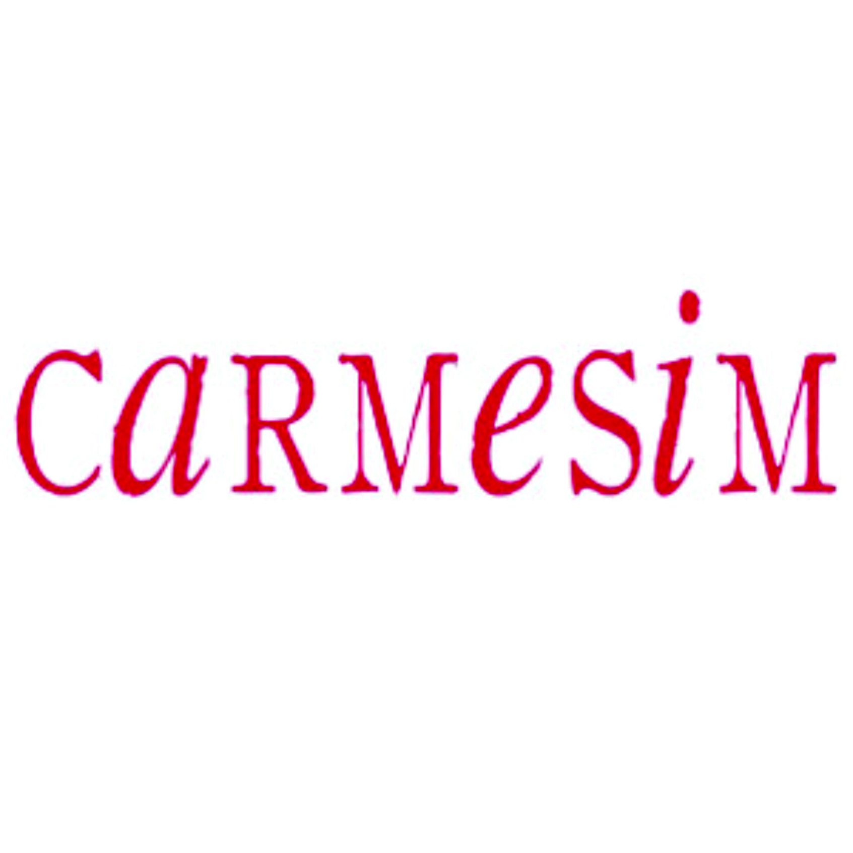Logo da marca Carmesim, registrada com A Dama das Marcas